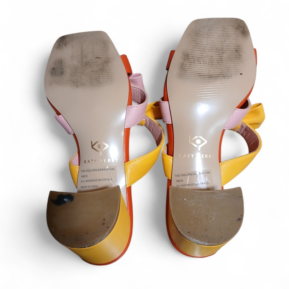 Katy Perry Women's Size 6 Multicolor Bow Sandals - Picture 6 of 8